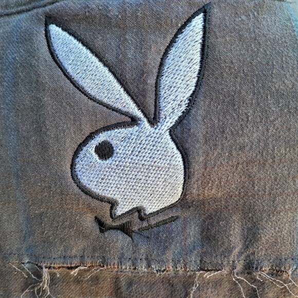 Bunny Rabbit UPCYCLED Flannel | Large - Picture 6 of 6